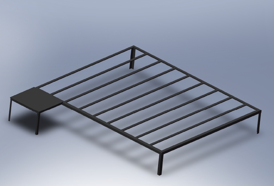 Кровать-платформа металлическая «Лофт1»